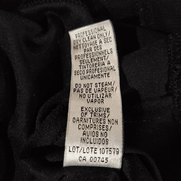 Vtg JS Collections Multi Rainbow Stripe Sheer Overlay 2 Piece Dress Size L Black - Picture 12 of 15